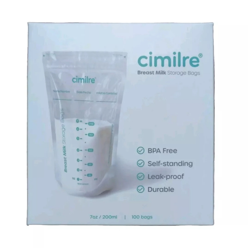 Cimilre Breast Milk Storage Bags 100 Count Pack 7 oz New Breastfed Baby Pumping